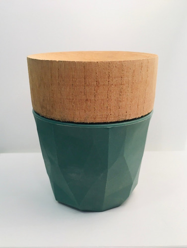 Mate De Algarrobo!c/funda De Silicona! Y Bombilla De Acero!! Verde Musgo
