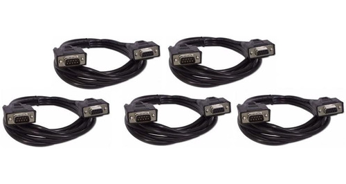 Cable Rs232 Db9 Macho A Hembra, 6 Pies/5 Pack