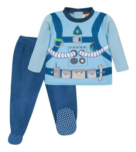 Pijama Bebé Niño Polar Conjunto Space Celeste H2o Wear