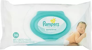 Pampers Sensitive Wipes Etapas Prácticos Pack, 36 Toallitas