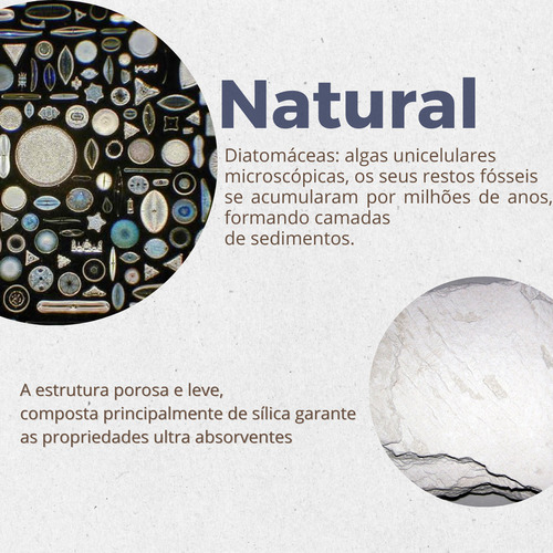 Escorredor De Louça Diatomita 40x30cm Cinza Rápida Absorção