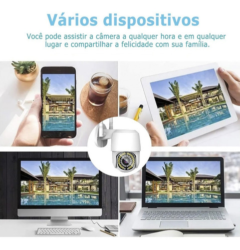 Imagem 7 de 9 de Câmera De Segurança Hd Wifi 38 Led 1080p Com Alarme