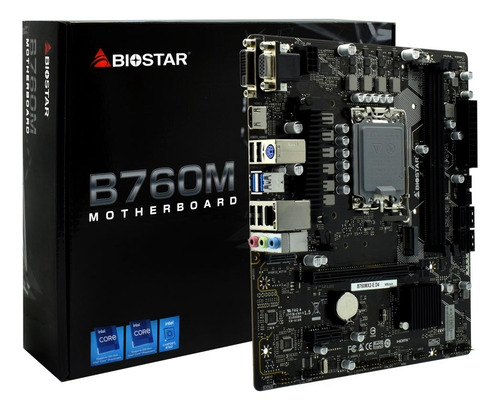 Placa Mãe Biostar B760mz-e Pro, Intel Lga1700, Uatx, Ddr4