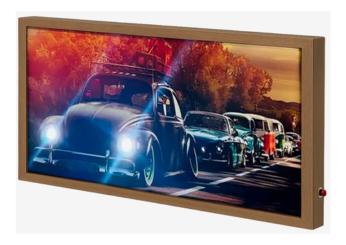 Quadro Luminoso Decorativo Com Led 103x70cm Mdf Quarto Sala