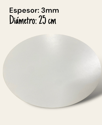 Bandejas Bases Para Torta De Madera (mdf) 25 Cm - Pack 5 Un