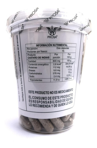 Hierba Del Sapo Prosa 150 Capsulas Auxiliar Colesterol Sabor Sin Sabor