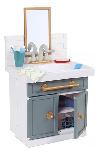 Lavabo De Juguete Con Grifo De Trabajo Real, 12 Accesorios. 