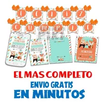 Comprar Kit Imprimible Candy Bar Animales Del Bosque Zorrito Oso
