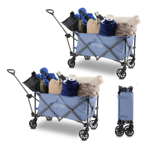 Carrito Vagon Plegable Multiusos De Carga Reforzado Set 2 Pz