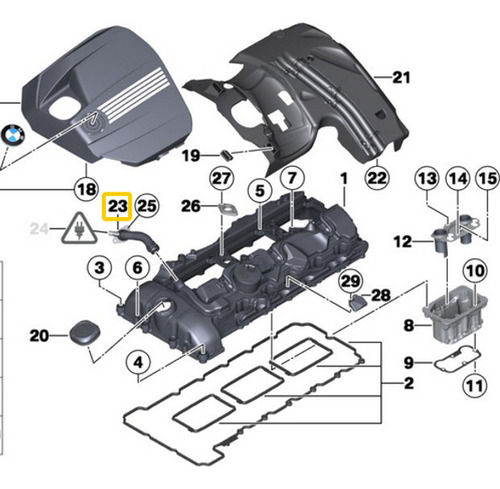 11127584128 Tubo Flexible De Ventilación Bmw 1/3/5/x3/x5