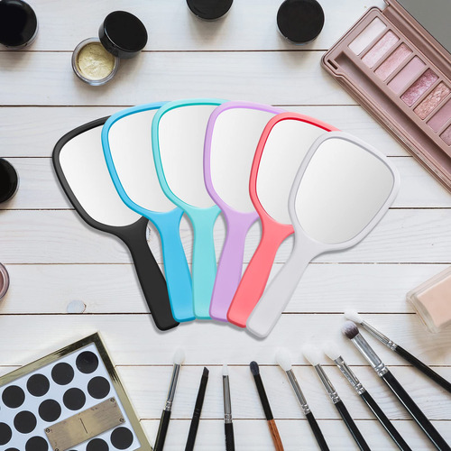 Espejo De Mano Compacto Cosmético De Maquillaje En 6 Colores