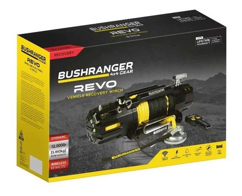 Imagen 2 de 3 de Winche Bushranger Revo 12,000 Lb Guaya Sintetica By Arb