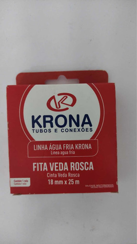 Fita Vedarosca Branca 18mm X 25m Krona Kr0324