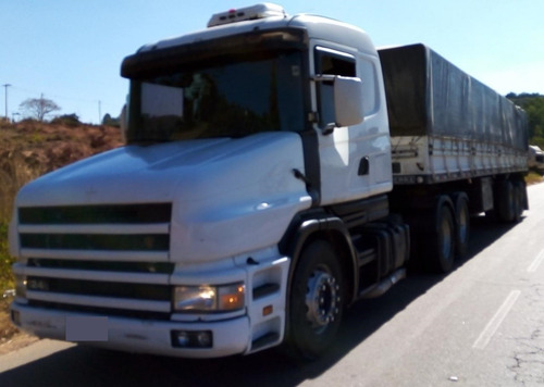 Imagem 12 de 15 de Caminhão Scania T124 6x2 Ano 2001 + Carreta Graneleiro 2009