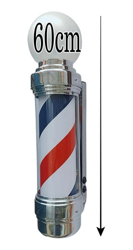 Barber Pole Giratório Voltagem Bivolt 60cm + Porta Pente.