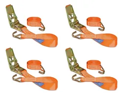 Comprar Kit 4 Cinta De Amarração C/ Catraca P/ Moto 3m 0,8t Robustec Cor Laranja no Mercado Livre