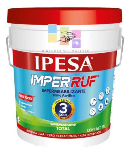 Impermeabilizante Ipesa 19lt  3 Años