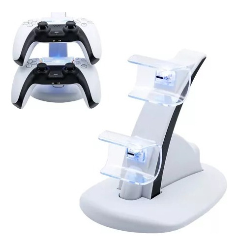 Base Cargador Ps5 Play Para Dualsense Slot De 2 Controles