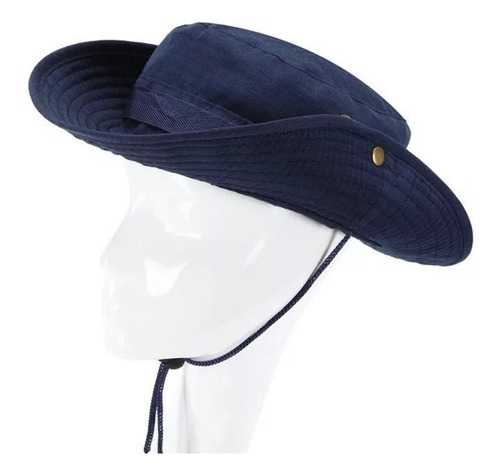 Sombrero Safari Pescador 3 En 1 Plegable - Azul