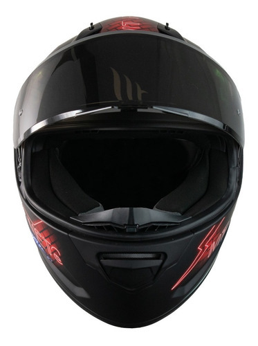 Casco Para Moto Mt Helmets Stinger Ff105b Neon A1 Negro Color Negro Tamaño Del Casco L (59-60cm