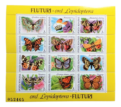 Rumania Mariposas, Bloque Mi 268 Año 1991 Mint L15828