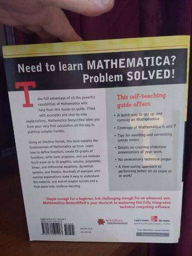 Mathematica Demystified - A Self Teaching Guide - Jim Hoste (Usado)
