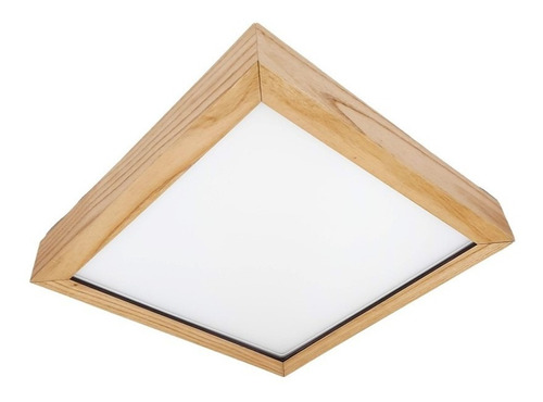 Plafon Led 12w Madera Natural  18x18x7cm 9 Tipos De Maderas