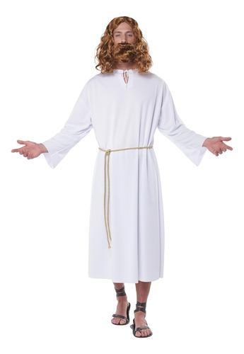 Túnica De Disfraz De Jesús Rises Para Adulto, Color Blanco