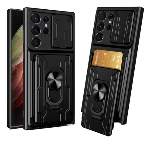 Funda Rudo Anillo Cámara Card Case Samsung Galaxy S23 Ultra