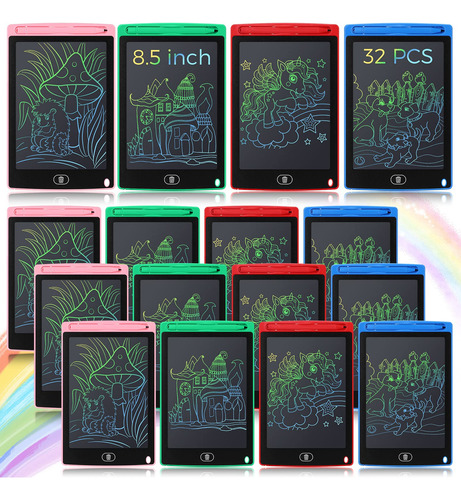 Tableta De Escritura Lcd 8.5 Pulgadas Para Niños Azul 32 Pie