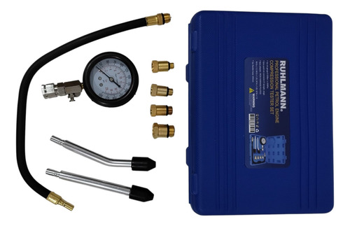 Set 8pc Compresometro Motor Nafta Medidor Compresion Tester