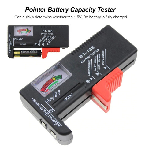 Medidor Capacidad Probador De Pilas Multiple Dc 9v Aa Aaa
