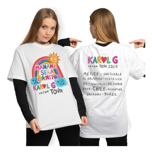 Karol G Mañana Será Bonito Tour 939 Polera Estampada Dtf