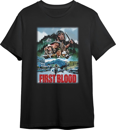 Polera Estampada Rambo First Blood - Pelicula - Dtf