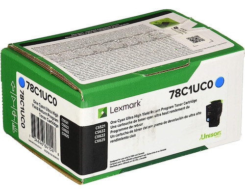 Tóner Del Programa De Devolución Lexmark 78c1uc0, Rendimient