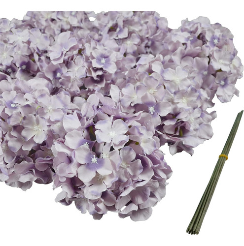 Dh Eyb 10 Piezas De Flores Artificiales De Hortensias De Caf