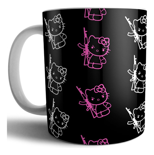 Taza Cerámica Calidad Premium Diseño Hello Kitty Ak 47 