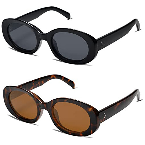 Allarallvr Retro Oval Sunglasses Para Mujer Vintage M4lhi