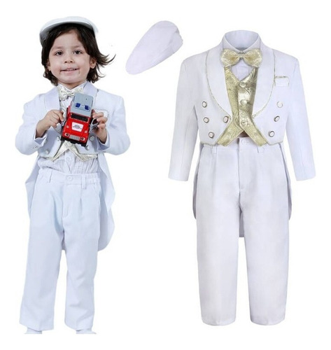 Trajes De Bautizo Bebé Niño Boda Formal Esmoquin Conjunt [u]