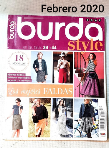 Revista Burda Febrero 2020 Especial Faldas Patrones Nuevos.