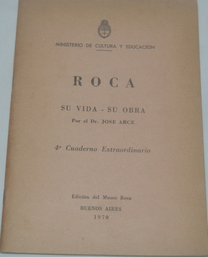 Roca Su Vida Su Obra 4ª Cuaderno Extraordinario J. Arce G24