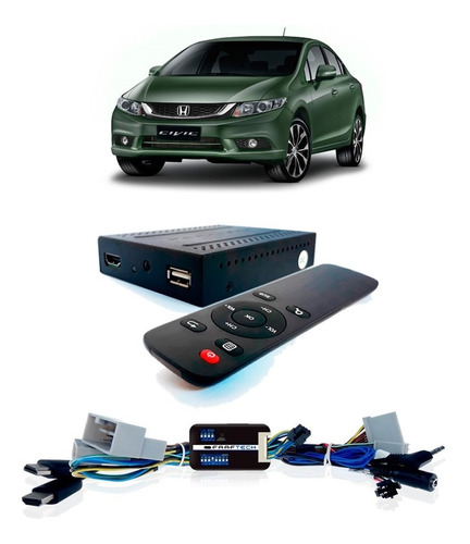 Interface De Video Com Tv Digital Full Hd Honda Civic 2016