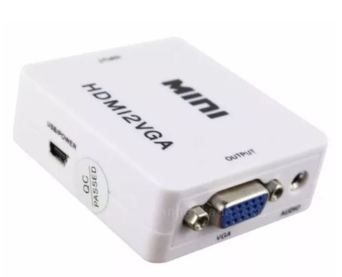 Cable Adaptador Conversor Vga A Hdmi Audio Apto Notebook
