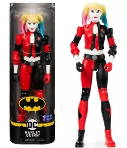 Boneco Flexível Batman + Boneca Arlequina Harley Quinn dc