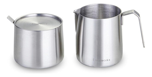 Set De Azucarera Y Cremera De Acero Inoxidable Easyworkz, C