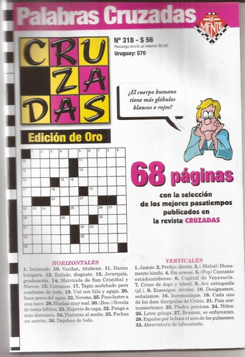 Palabras Cruzadas Revista Crucigramas Nueva 68 Paginas