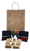 Comprar Kit Carimbos Personalize Sua Embalagens + Almofadas + Tintas