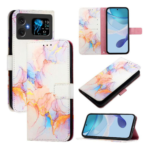Funda For Cubot A20 Con Función Atril Y Diseño De Mármol De Poliuretano.