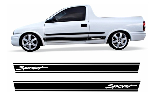 Faixa Lateral Corsa Chevrolet Picape Pick Up Sport Adesivo Par Imp120 Dx