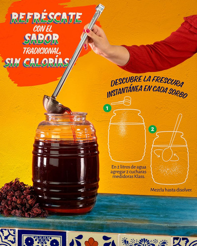Klass Aguas Frescas Polvo De Bebida Sabor Jamaica Rinde 14l